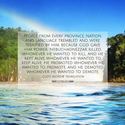 Picture 07 - Daniel 5:19 GW - People from every province, nation, and language - Bible Verse Picture