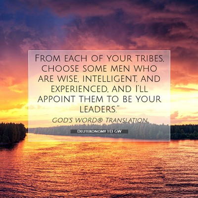 Picture 07 - Deuteronomy 1:13 GW - From each of your tribes, choose some men who are - Bible Verse Picture