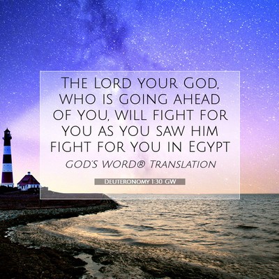 Picture 07 - Deuteronomy 1:30 GW - The Lord your God, who is going ahead of you, - Bible Verse Picture