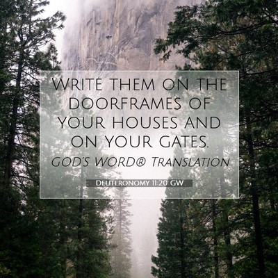 Picture 07 - Deuteronomy 11:20 GW - Write them on the doorframes of your houses and - Bible Verse Picture