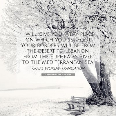 Picture 07 - Deuteronomy 11:24 GW - I will give you every place on which you set - Bible Verse Picture