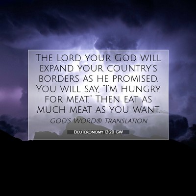 Picture 07 - Deuteronomy 12:20 GW - The Lord your God will expand your country’s - Bible Verse Picture