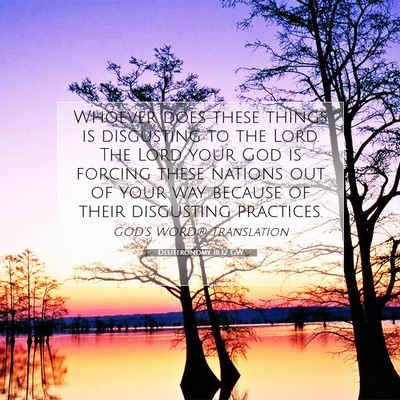 Picture 07 - Deuteronomy 18:12 GW - Whoever does these things is disgusting to the - Bible Verse Picture