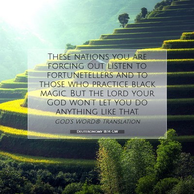 Picture 07 - Deuteronomy 18:14 GW - These nations you are forcing out listen to - Bible Verse Picture