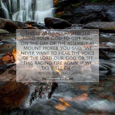 Picture 07 - Deuteronomy 18:16 GW - This is what you asked the Lord your God to give - Bible Verse Picture