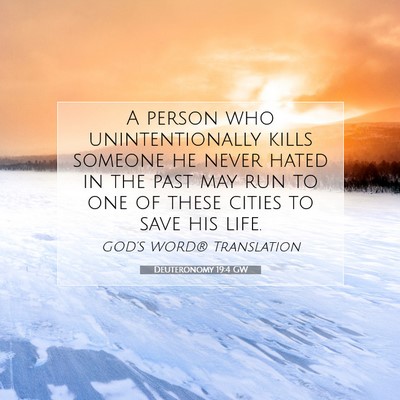 Picture 07 - Deuteronomy 19:4 GW - A person who unintentionally kills someone he - Bible Verse Picture