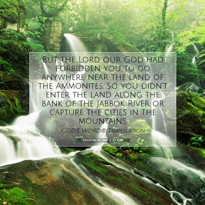 Picture 07 - Deuteronomy 2:37 GW - But the Lord our God had forbidden you to go - Bible Verse Picture