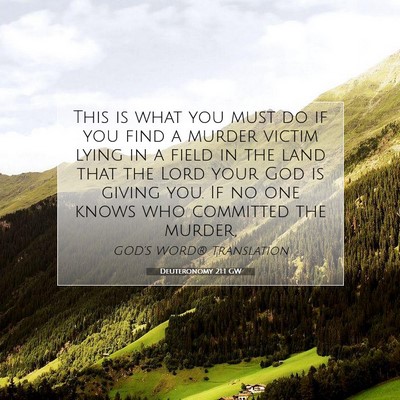 Picture 07 - Deuteronomy 21:1 GW - This is what you must do if you find a murder - Bible Verse Picture