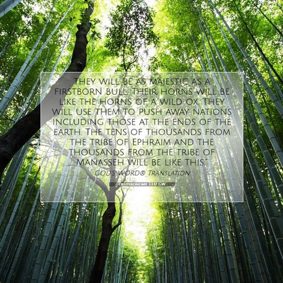 Picture 07 - Deuteronomy 33:17 GW - They will be as majestic as a firstborn bull. - Bible Verse Picture
