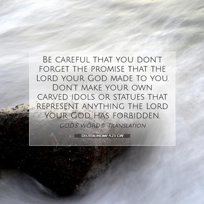 Picture 07 - Deuteronomy 4:23 GW - Be careful that you don’t forget the promise - Bible Verse Picture