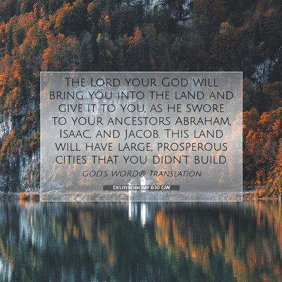 Picture 07 - Deuteronomy 6:10 GW - The Lord your God will bring you into the land - Bible Verse Picture