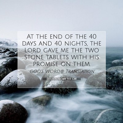 Picture 07 - Deuteronomy 9:11 GW - At the end of the 40 days and 40 nights, the Lord - Bible Verse Picture