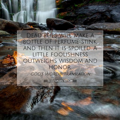 Picture 07 - Ecclesiastes 10:1 GW - Dead flies will make a bottle of perfume stink, - Bible Verse Picture