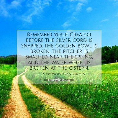 Picture 07 - Ecclesiastes 12:6 GW - Remember your Creator before the silver cord is - Bible Verse Picture