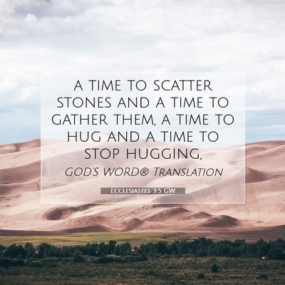 Picture 07 - Ecclesiastes 3:5 GW - a time to scatter stones and a time to gather - Bible Verse Picture
