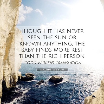 Picture 07 - Ecclesiastes 6:5 GW - Though it has never seen the sun or known - Bible Verse Picture