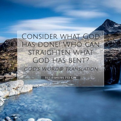 Picture 07 - Ecclesiastes 7:13 GW - Consider what God has done! Who can straighten - Bible Verse Picture