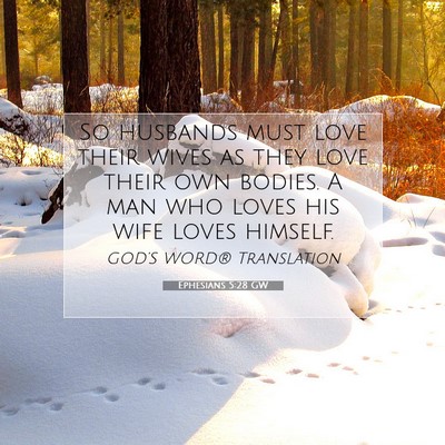 Picture 07 - Ephesians 5:28 GW - So husbands must love their wives as they love - Bible Verse Picture