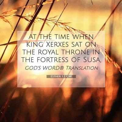 Picture 07 - Esther 1:2 GW - At the time when King Xerxes sat on the royal - Bible Verse Picture