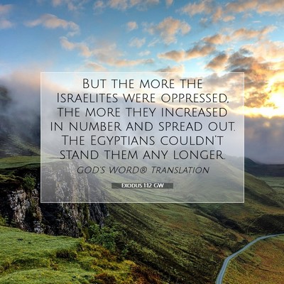 Picture 07 - Exodus 1:12 GW - But the more the Israelites were oppressed, the - Bible Verse Picture