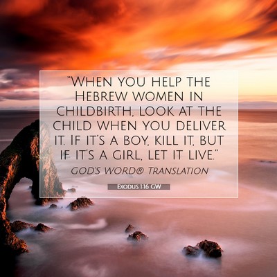 Picture 07 - Exodus 1:16 GW - “When you help the Hebrew women in childbirth, - Bible Verse Picture