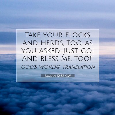 Picture 07 - Exodus 12:32 GW - Take your flocks and herds, too, as you asked. - Bible Verse Picture