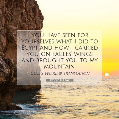 Picture 07 - Exodus 19:4 GW - ‘You have seen for yourselves what I did to - Bible Verse Picture