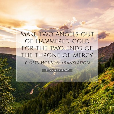 Picture 07 - Exodus 25:18 GW - Make two angels out of hammered gold for the two - Bible Verse Picture
