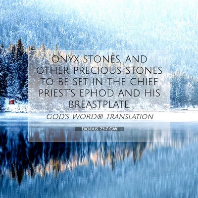 Picture 07 - Exodus 25:7 GW - onyx stones, and other precious stones to be set - Bible Verse Picture