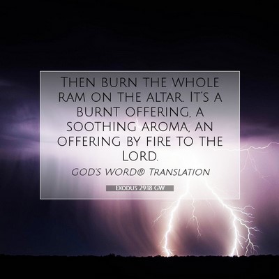Picture 07 - Exodus 29:18 GW - Then burn the whole ram on the altar. It’s a - Bible Verse Picture