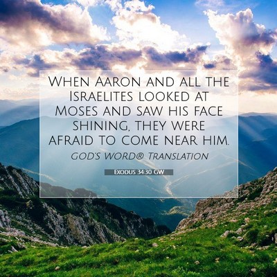 Picture 07 - Exodus 34:30 GW - When Aaron and all the Israelites looked at Moses - Bible Verse Picture
