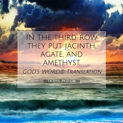 Picture 07 - Exodus 39:12 GW - In the third row they put jacinth, agate, and - Bible Verse Picture