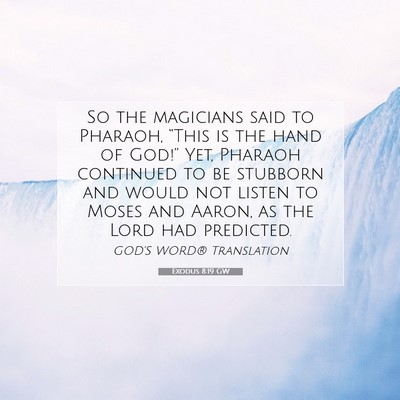 Picture 07 - Exodus 8:19 GW - So the magicians said to Pharaoh, “This is the - Bible Verse Picture