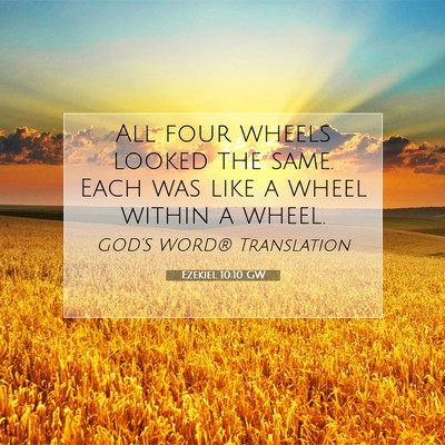 Picture 07 - Ezekiel 10:10 GW - All four wheels looked the same. Each was like a - Bible Verse Picture
