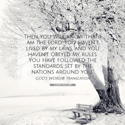 Picture 07 - Ezekiel 11:12 GW - Then you will know that I am the Lord. You - Bible Verse Picture