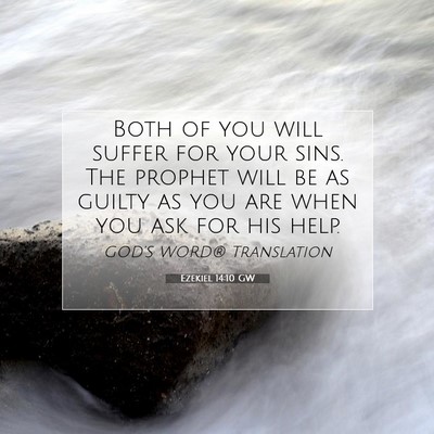 Picture 07 - Ezekiel 14:10 GW - Both of you will suffer for your sins. The - Bible Verse Picture