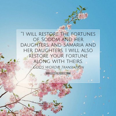 Picture 07 - Ezekiel 16:53 GW - “‘I will restore the fortunes of Sodom and - Bible Verse Picture