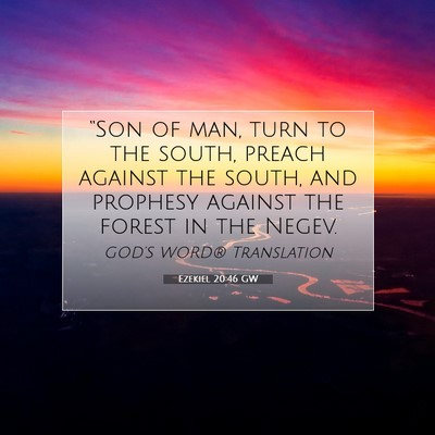 Picture 07 - Ezekiel 20:46 GW - “Son of man, turn to the south, preach against - Bible Verse Picture