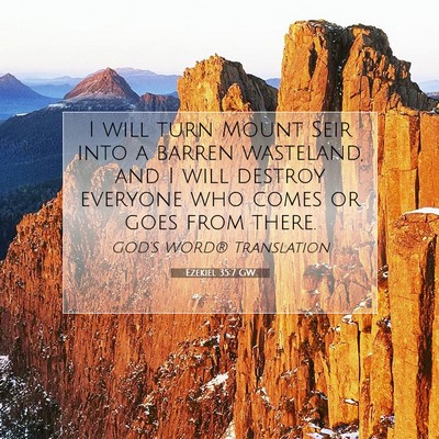 Picture 07 - Ezekiel 35:7 GW - I will turn Mount Seir into a barren wasteland, - Bible Verse Picture