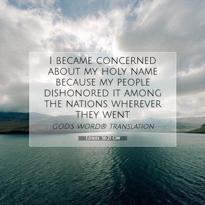Picture 07 - Ezekiel 36:21 GW - I became concerned about my holy name because my - Bible Verse Picture
