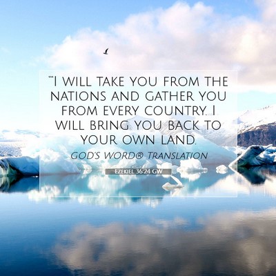 Picture 07 - Ezekiel 36:24 GW - “‘I will take you from the nations and gather - Bible Verse Picture