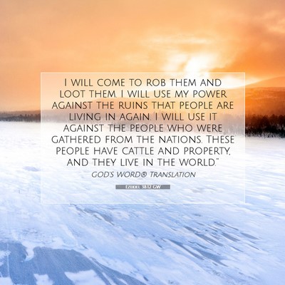 Picture 07 - Ezekiel 38:12 GW - I will come to rob them and loot them. I will use - Bible Verse Picture