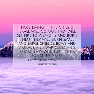 Picture 07 - Ezekiel 39:9 GW - Those living in the cities of Israel will go out. - Bible Verse Picture