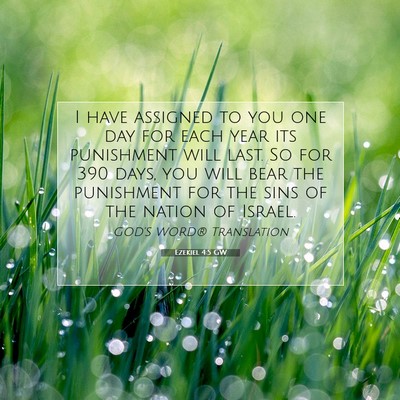 Picture 07 - Ezekiel 4:5 GW - I have assigned to you one day for each year its - Bible Verse Picture