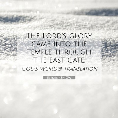 Picture 07 - Ezekiel 43:4 GW - The Lord’s glory came into the temple through - Bible Verse Picture