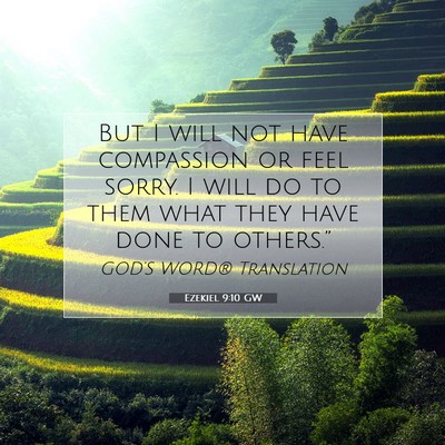 Picture 07 - Ezekiel 9:10 GW - But I will not have compassion or feel sorry. I - Bible Verse Picture