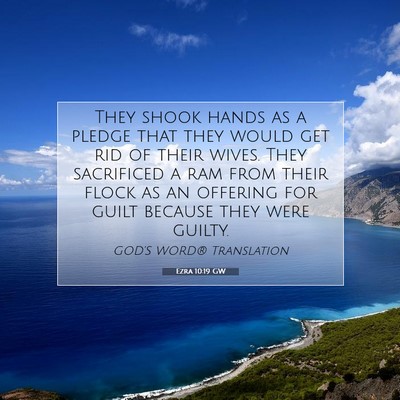 Picture 07 - Ezra 10:19 GW - They shook hands as a pledge that they would get - Bible Verse Picture