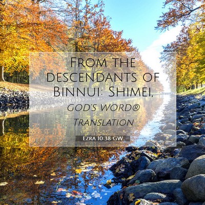 Picture 07 - Ezra 10:38 GW - From the descendants of Binnui: - Bible Verse Picture
