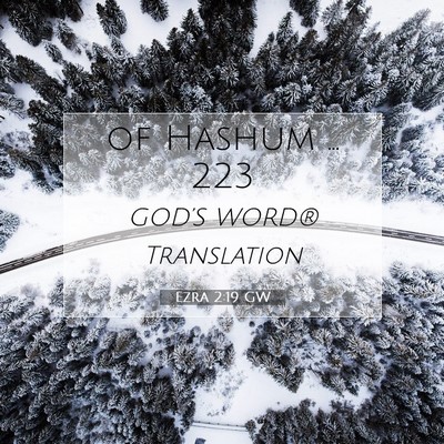 Picture 07 - Ezra 2:19 GW - of Hashum … - Bible Verse Picture