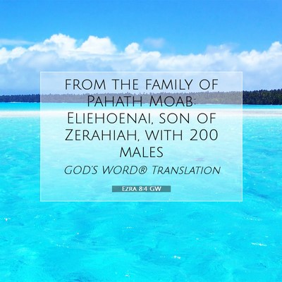 Picture 07 - Ezra 8:4 GW - from the family of Pahath Moab: Eliehoenai, son - Bible Verse Picture